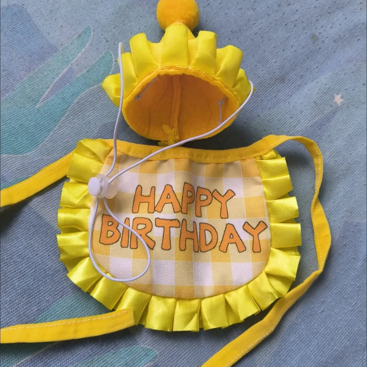 Cat Birthday Scarf and Hat Set