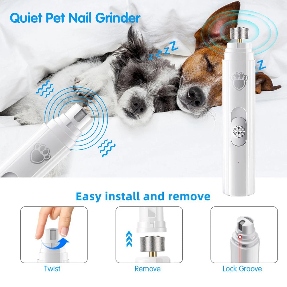 Electric Pet Nail Grinder with LED Light