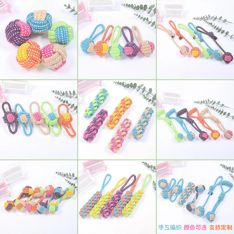 Interactive Cotton Rope Dog Toy Set