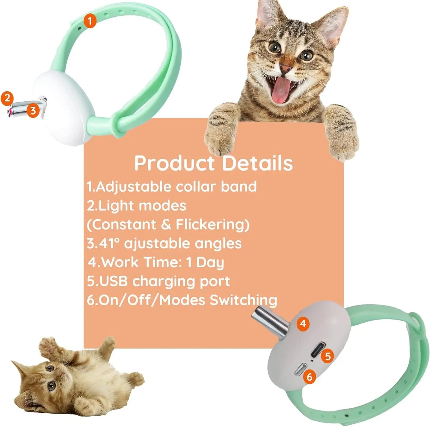 Laser Pointer Collar for Cats