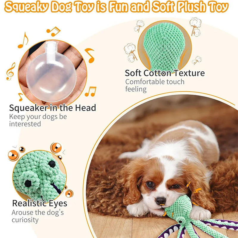 Large Squeaky Plush Dog Toy