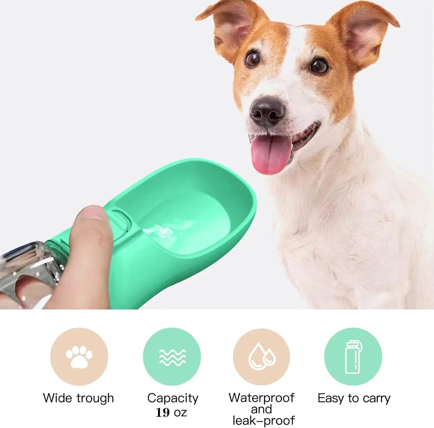 Portable Dog Water Bottle & Bowl Combo