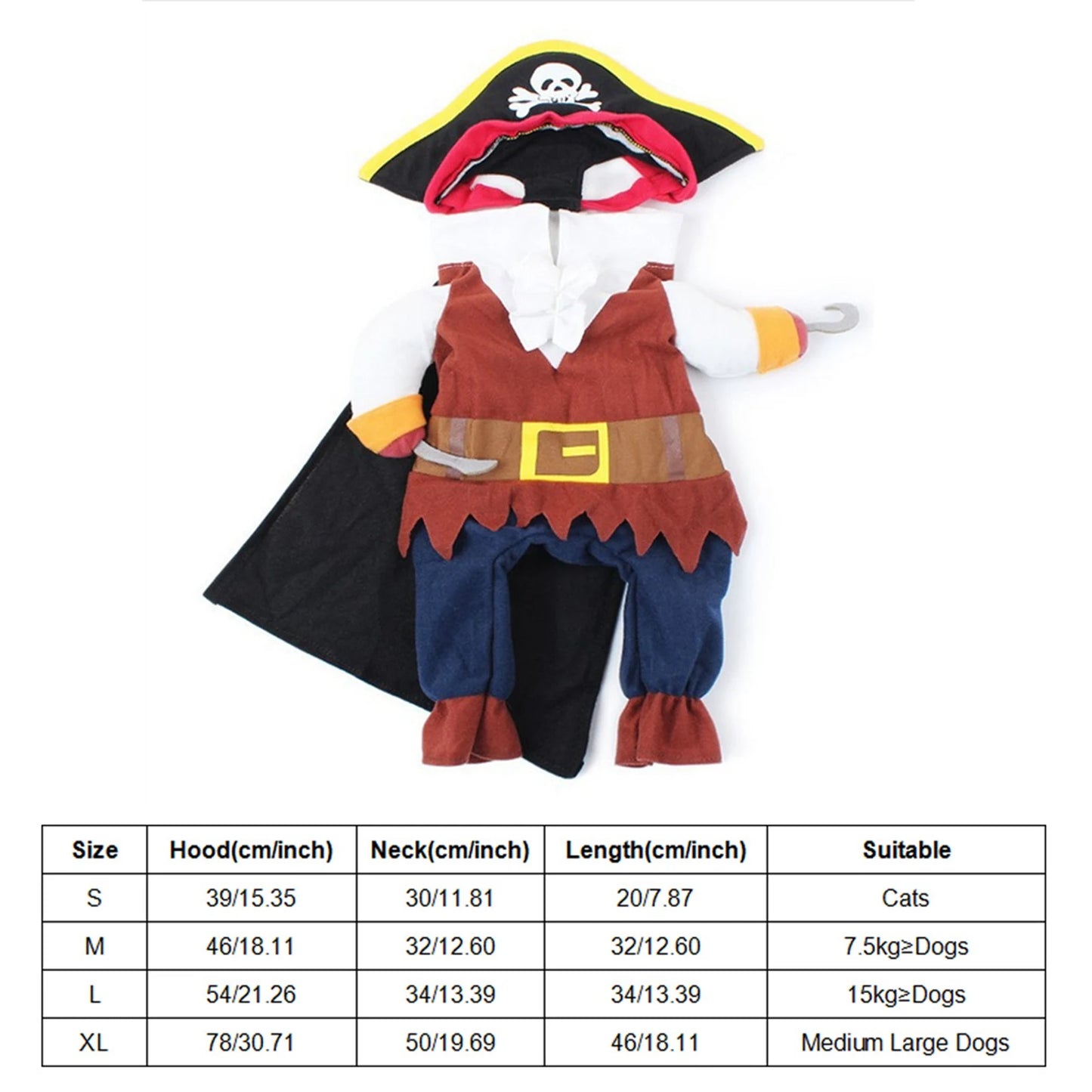 Pirate Costume for Cats & Dogs