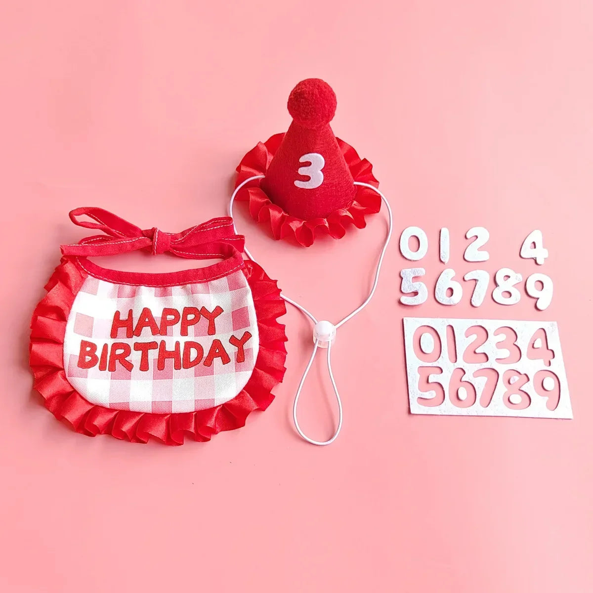 Cat Birthday Scarf and Hat Set