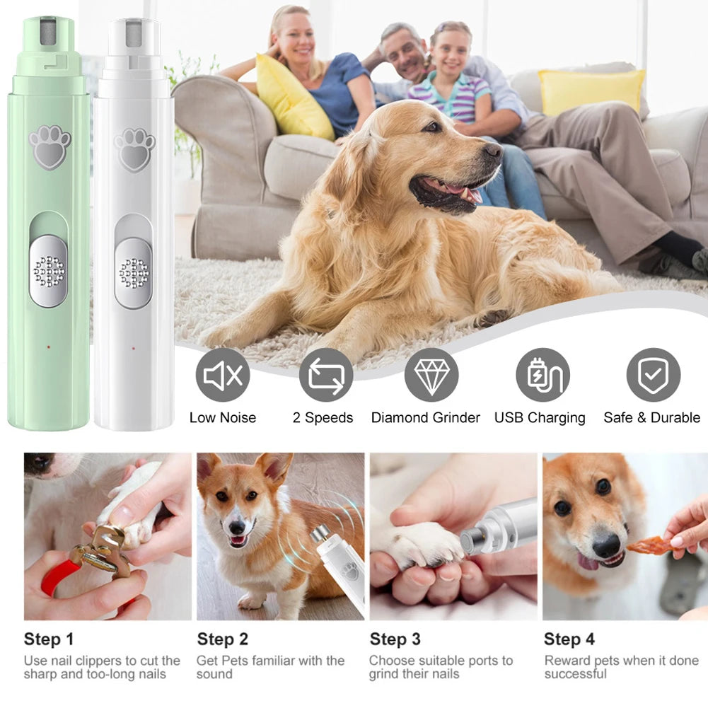 Electric Pet Nail Grinder with LED Light