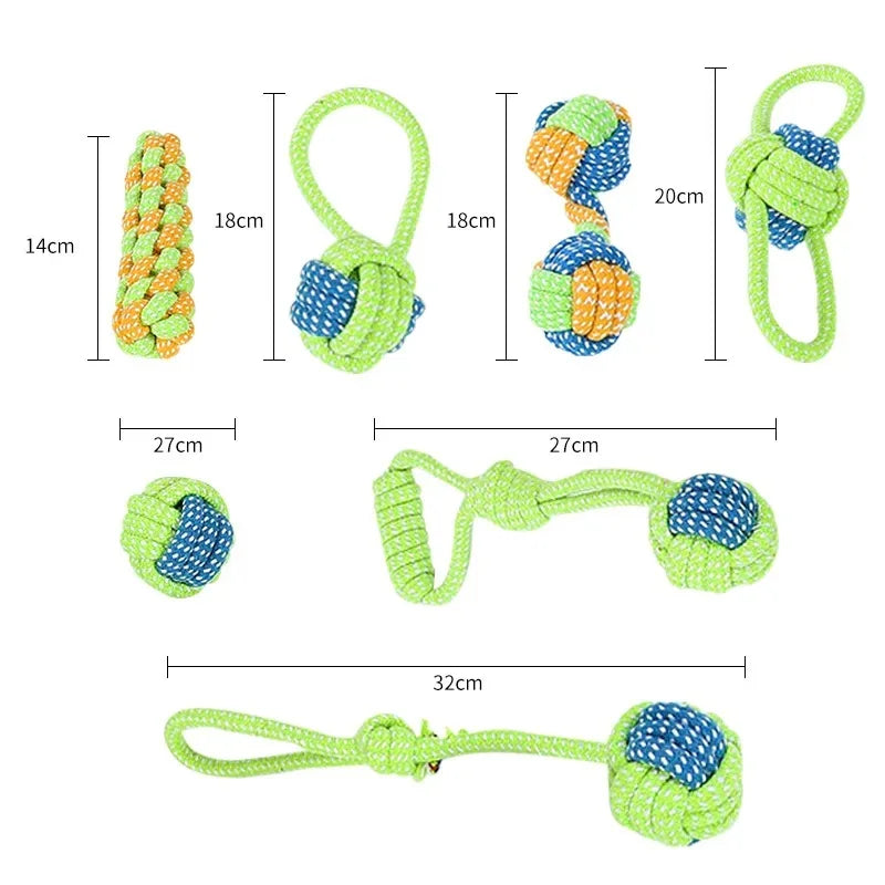 Interactive Cotton Rope Dog Toy Set