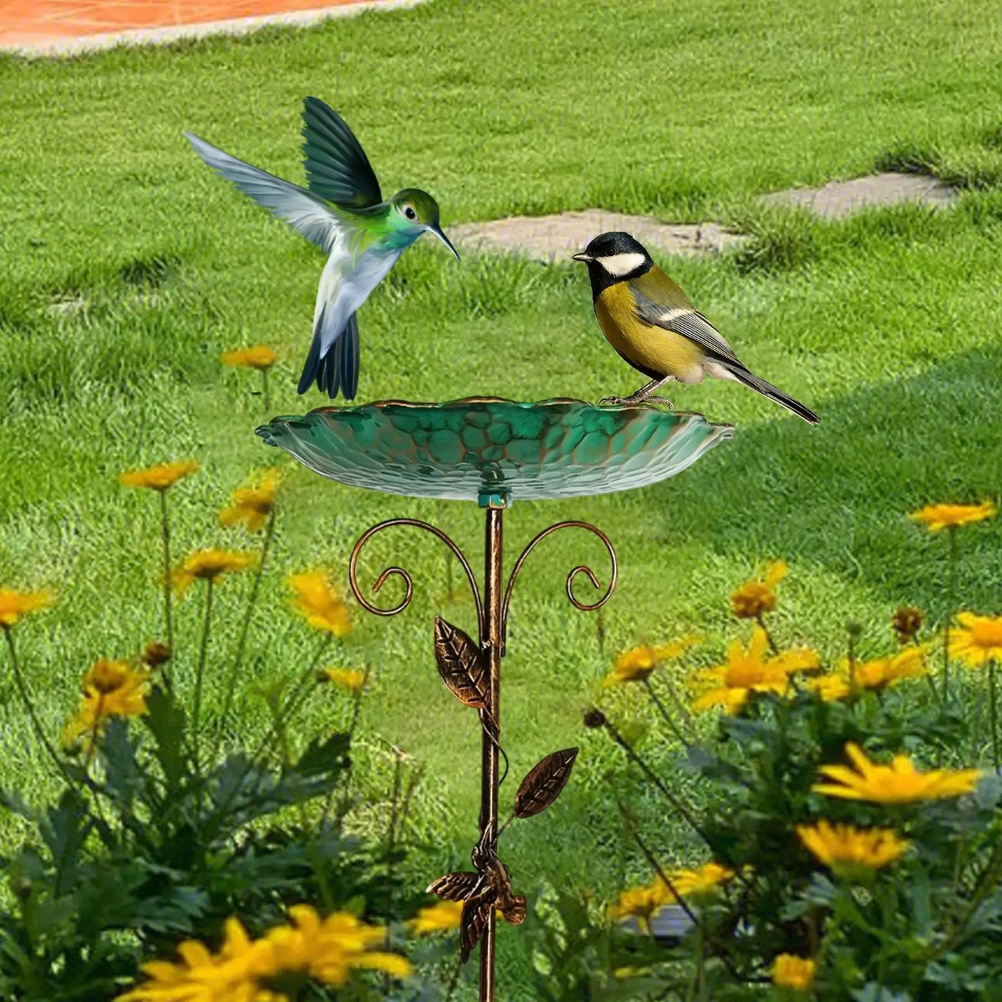 Bird Bath for Outdoor Weather Resistant Birdbath for Yard Garden Outside