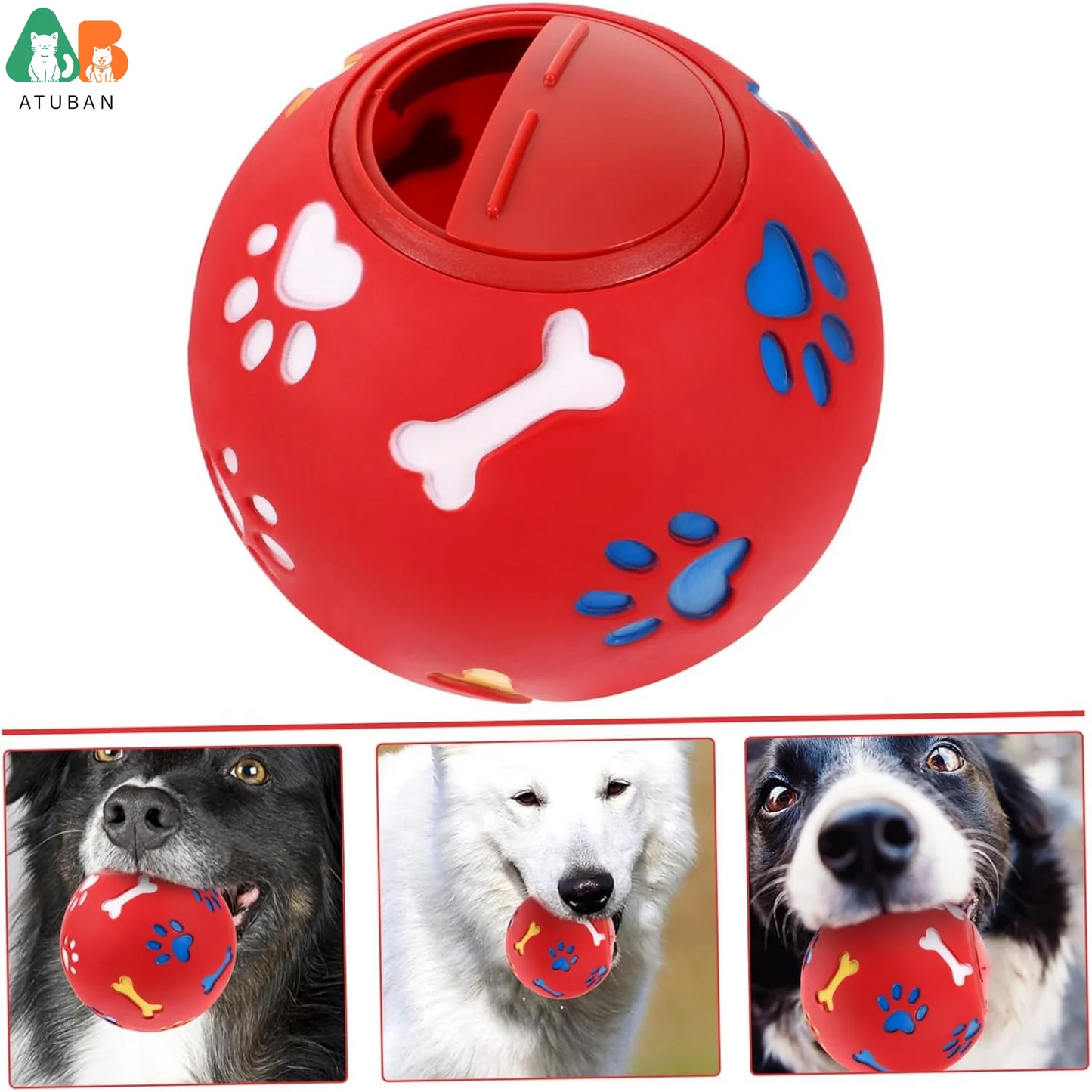 ATUBAN Interactive Dog Treat Toy