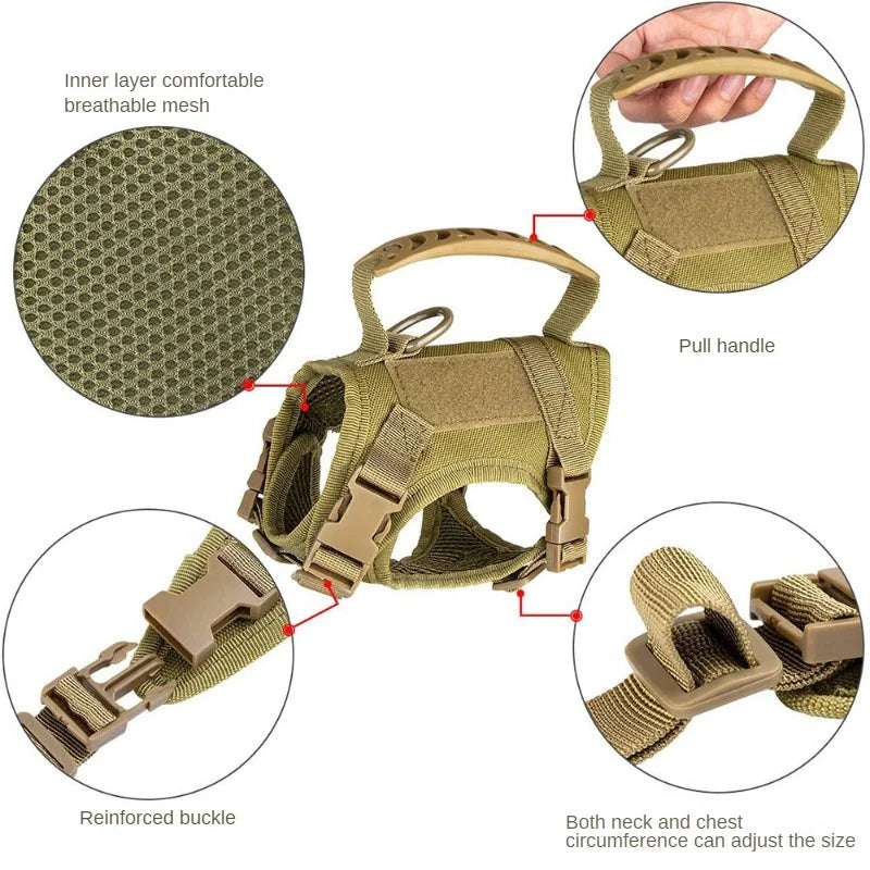 Tactical Dog Harness & Leash Set