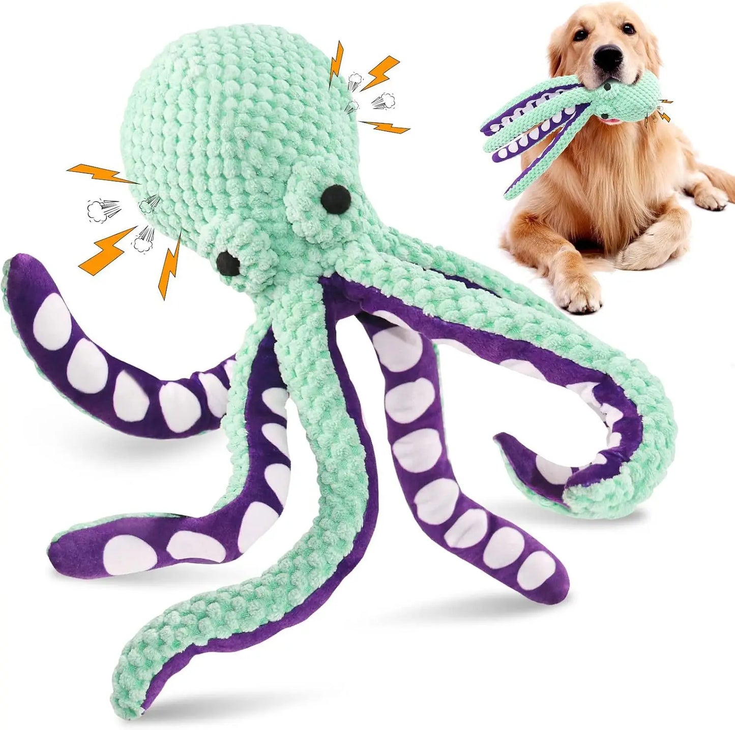 Large Squeaky Plush Dog Toy