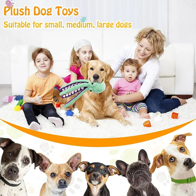 Large Squeaky Plush Dog Toy