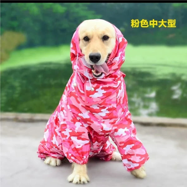 Large Dog Waterproof Hooded Jacket