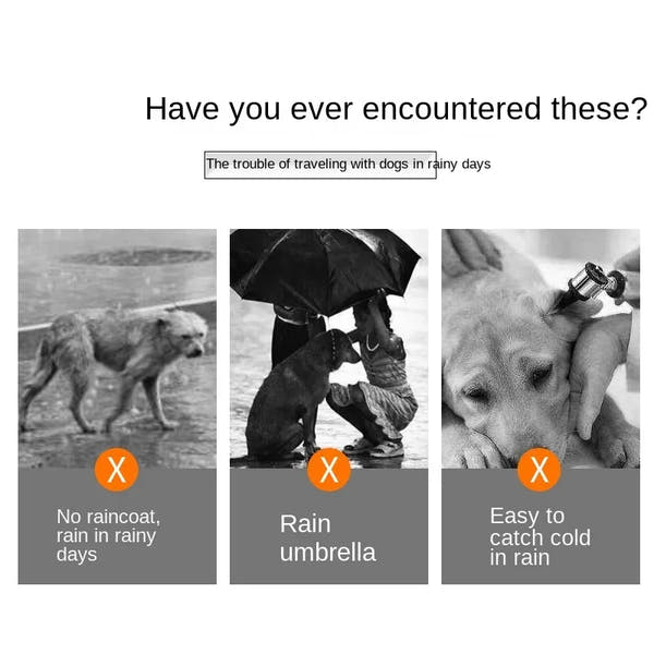 Four-Leg Hooded Dog Rain Suit