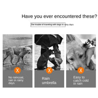 Four-Leg Hooded Dog Rain Suit