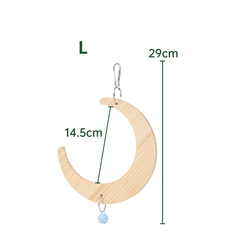 Bird Mirror Toy with Wooden Perch