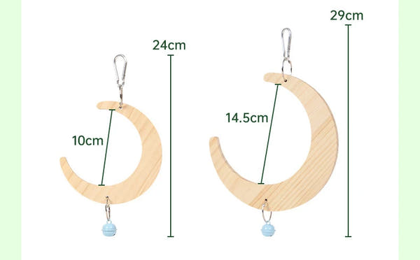 Bird Mirror Toy with Wooden Perch