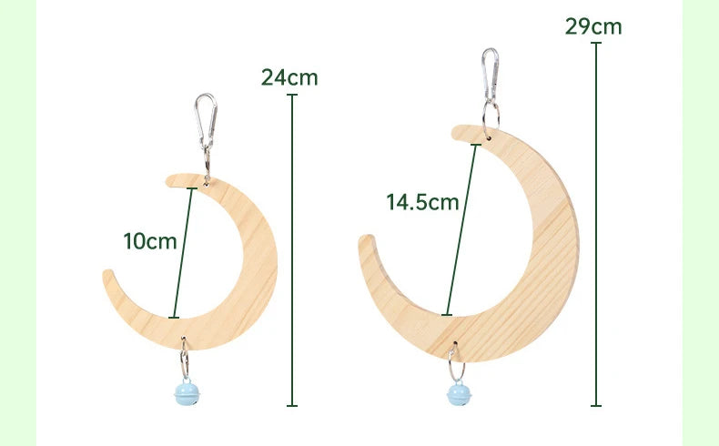 Bird Mirror Toy with Wooden Perch