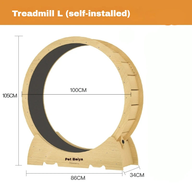 Wooden Cat Exercise Treadmill