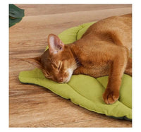 Leaf-Shaped Cat Bed Mat