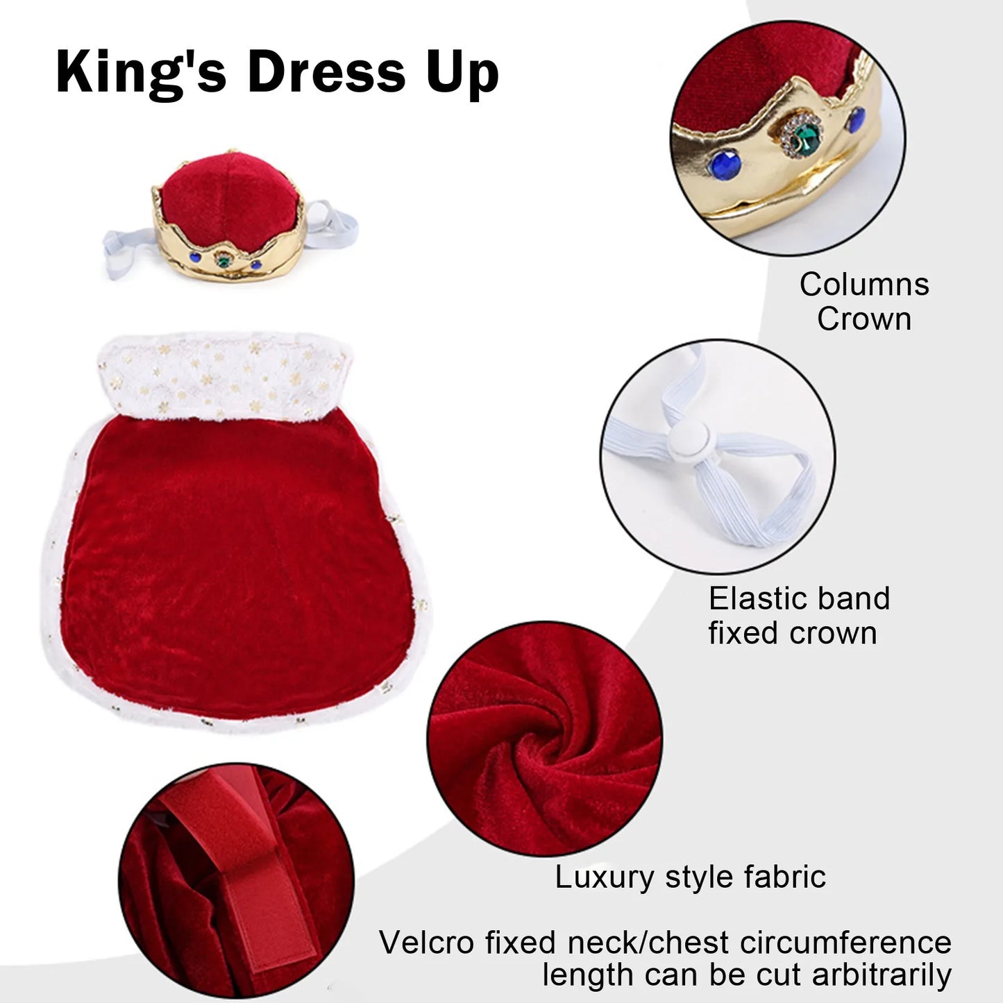 Pet Couple Costume Set (Crowns & Capes Edition)