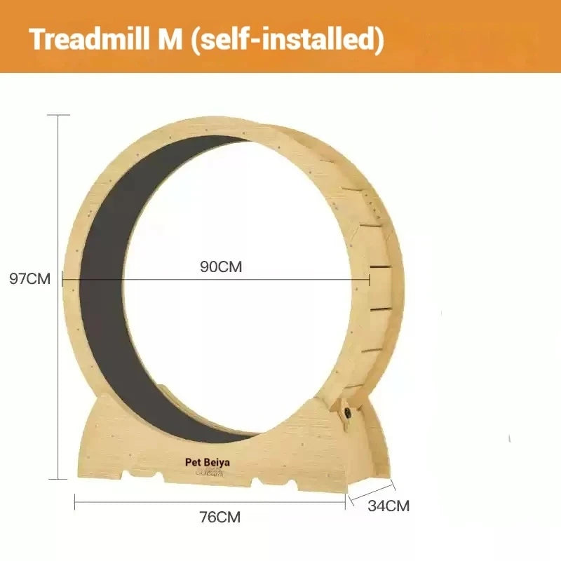 Wooden Cat Exercise Treadmill