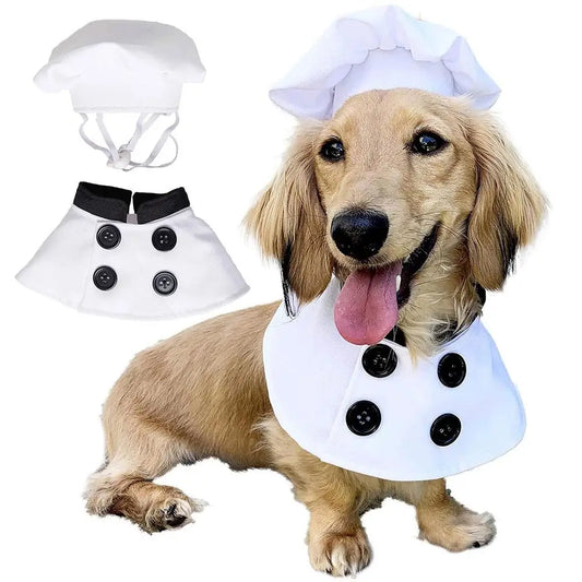 Pet Chef Costume with Hat & Scarf