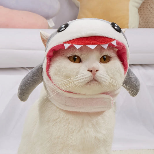 Cat Shark Headdress & Dog Elk Hat Combo