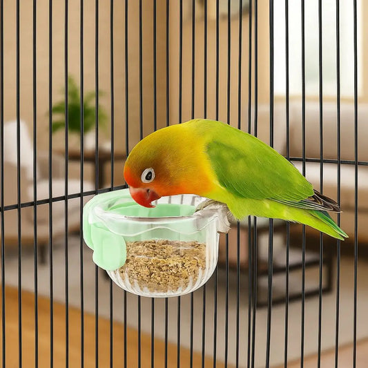 Hanging Bird Drinking Cup & Feeder Bowl