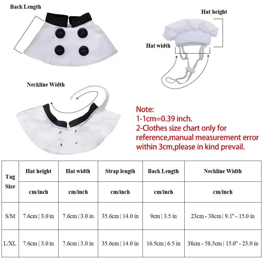 Pet Chef Costume with Hat & Scarf