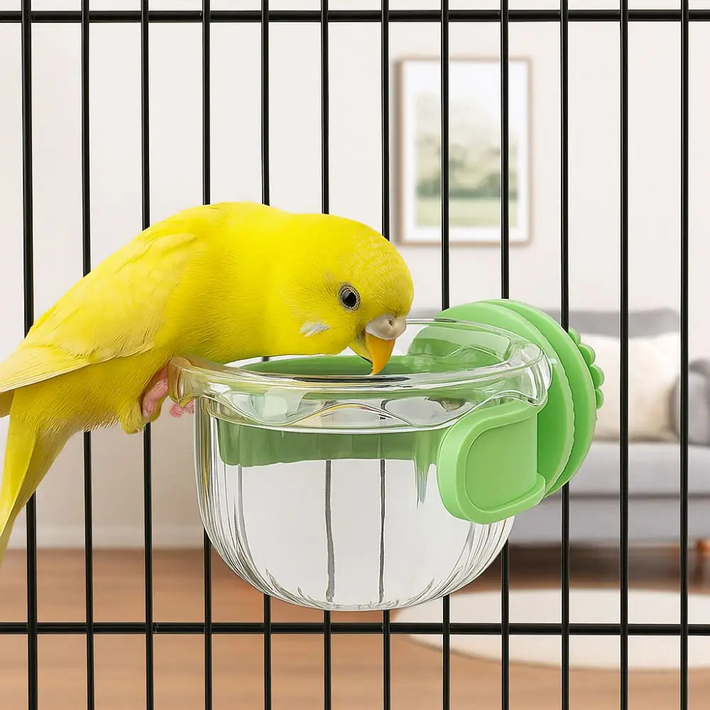 Hanging Bird Drinking Cup & Feeder Bowl