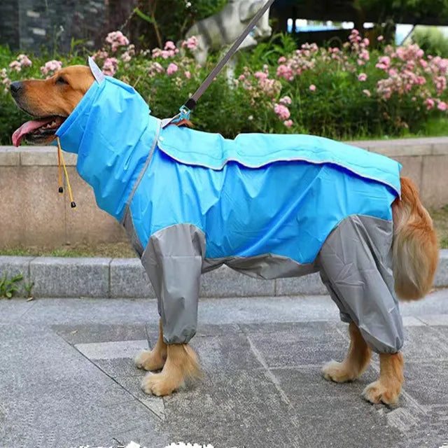 Large Dog Waterproof Hooded Jacket