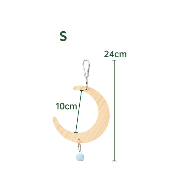 Bird Mirror Toy with Wooden Perch