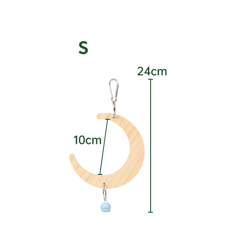 Bird Mirror Toy with Wooden Perch