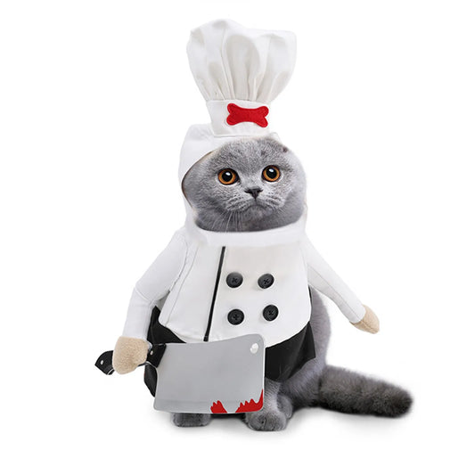 Funny Pet Costume with Fake Knife Accessory