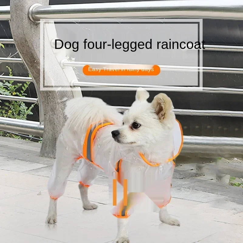 Four-Leg Hooded Dog Rain Suit