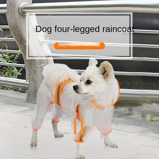 Four-Leg Hooded Dog Rain Suit