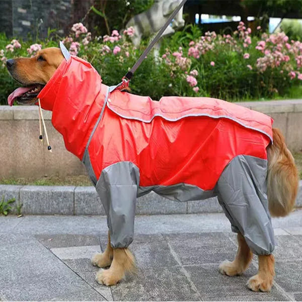 Large Dog Waterproof Hooded Jacket