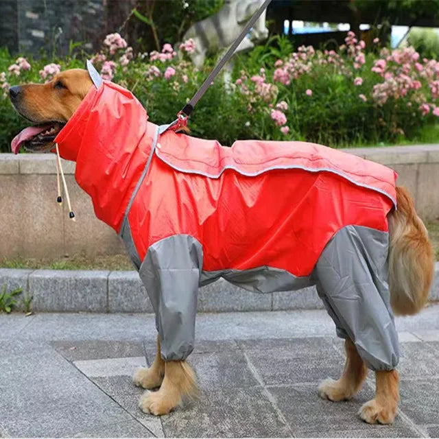 Large Dog Waterproof Hooded Jacket
