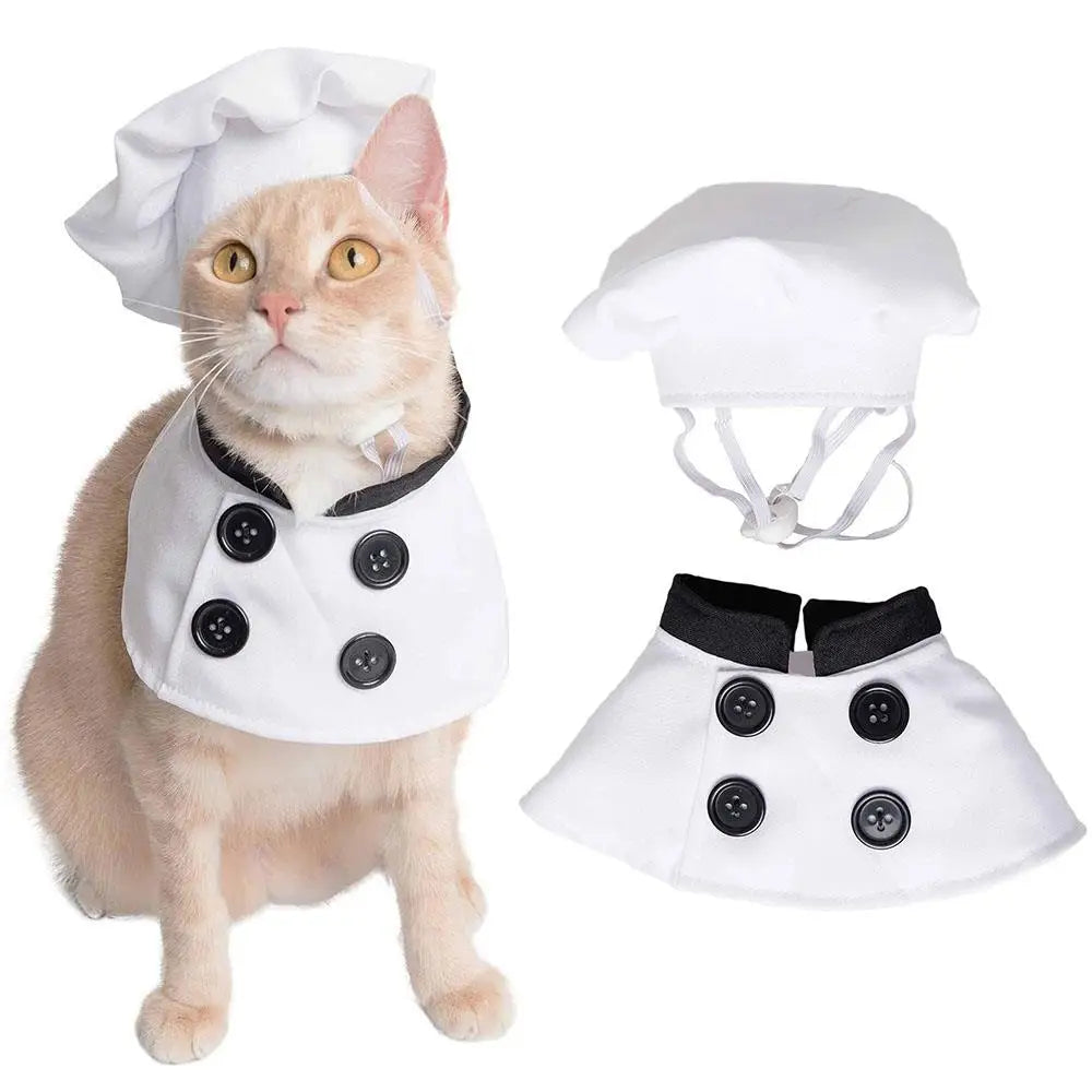 Pet Chef Costume with Hat & Scarf