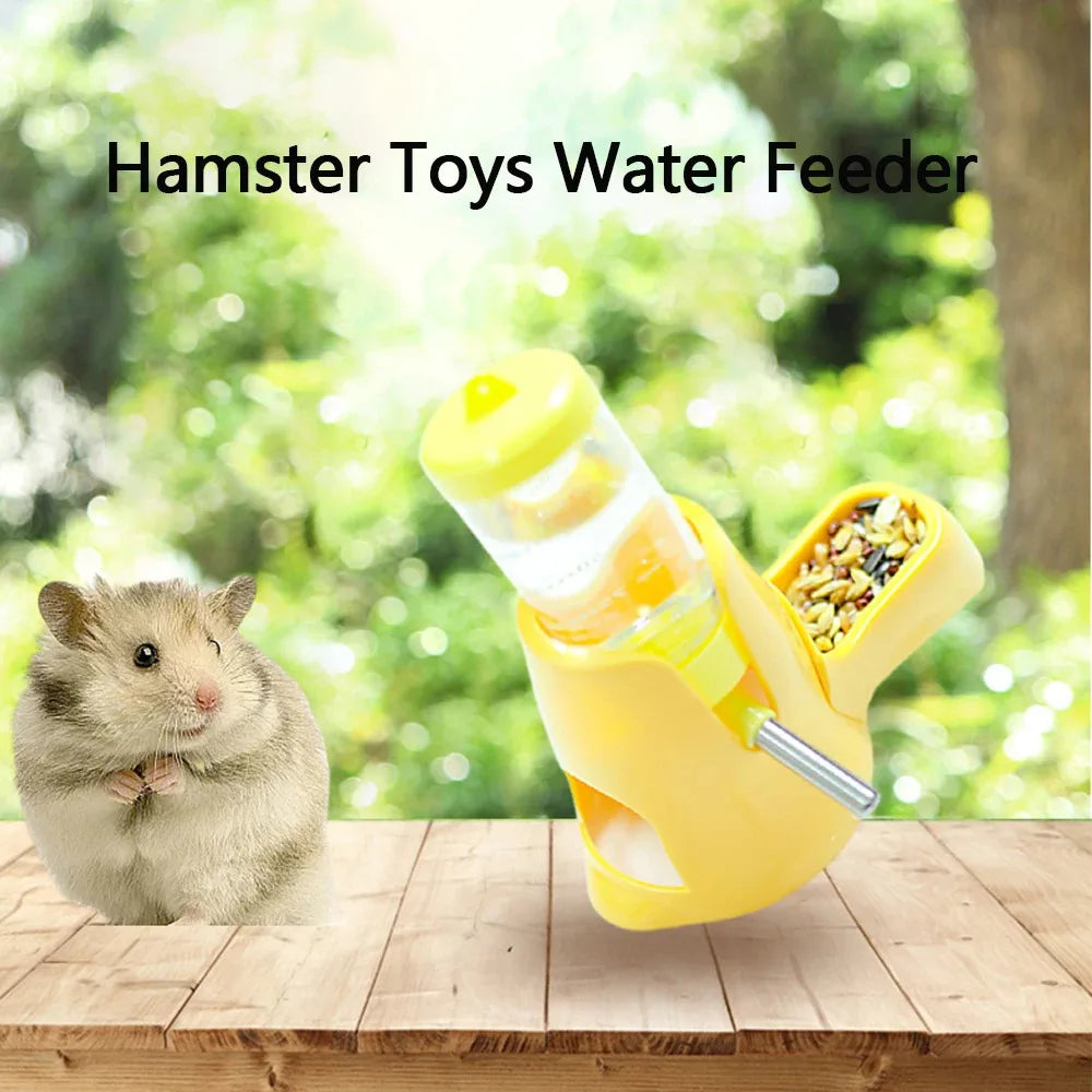 Automatic Hamster Water Feeder with Food Dish