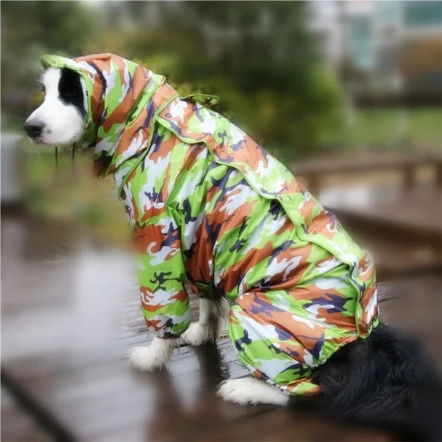 Large Dog Waterproof Hooded Jacket