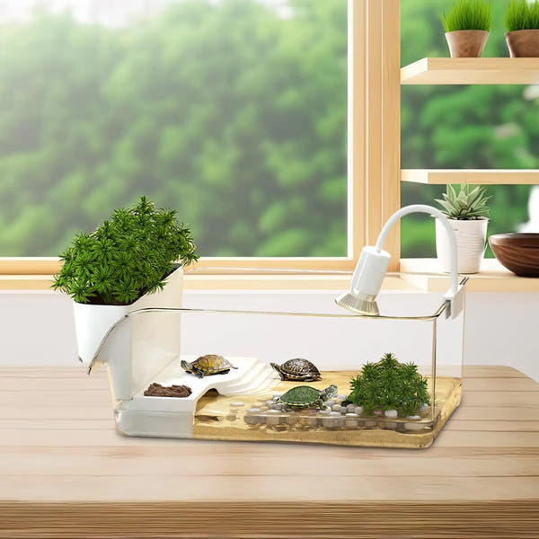 Turtle Tank with Ramp and Basking Platform